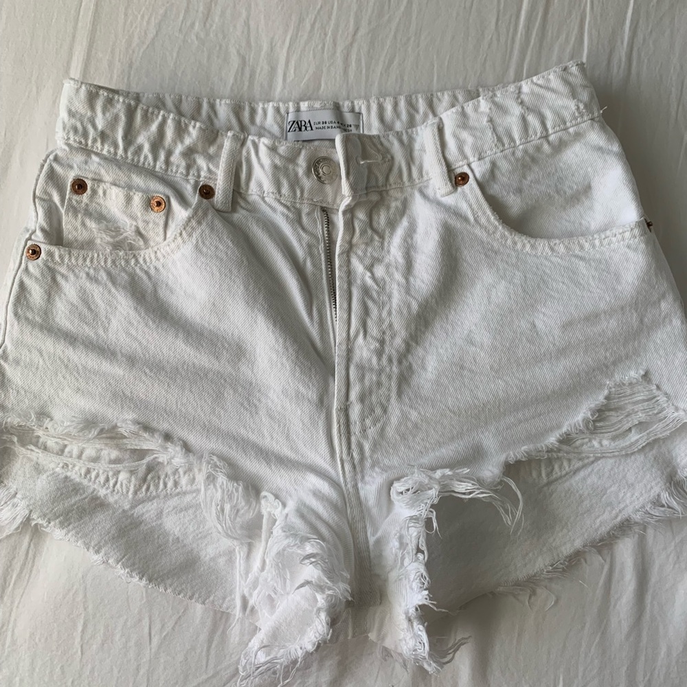 Zara High-Rise Denim Shorts